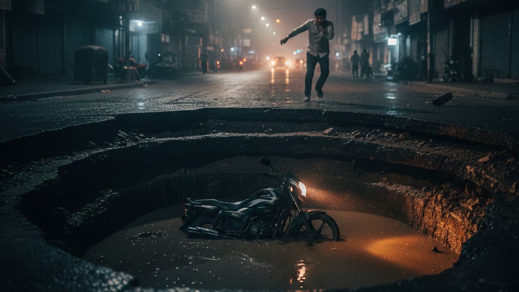 দিল্লির ১৪ ফুট মরণফাঁদ: ঠিকাদার কি কোনো ‘ডার্টি সিক্রেট’ লুকাচ্ছে? পলাতক কালপ্রিটের খোঁজে পুলিশের তল্লাশি!