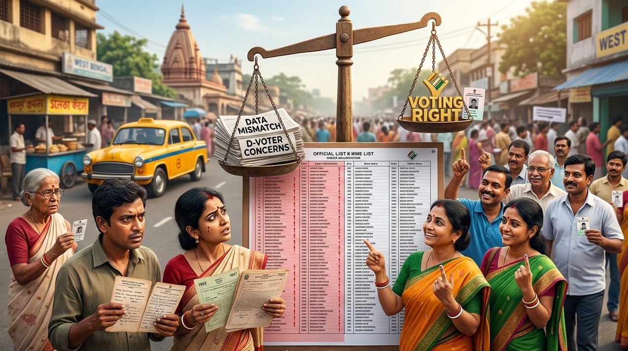 West Bengal Voter List 2026 : ভোটার তালিকা থেকে ৬০ লক্ষ নাম বাদ ও Under Adjudication-এর আসল সত্য: এটি কি নতুন D-Voter বিতর্ক?