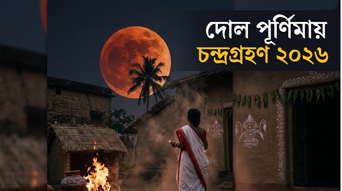 Chandra Grahan 2026 Time in Kolkata: দোল পূর্ণিমায় চন্দ্রগ্রহণ ২০২৬; জানুন বাংলায় গ্রহণের সঠিক সময়, সূতক কাল এবং পালনের ১০টি জরুরি নিয়ম:
