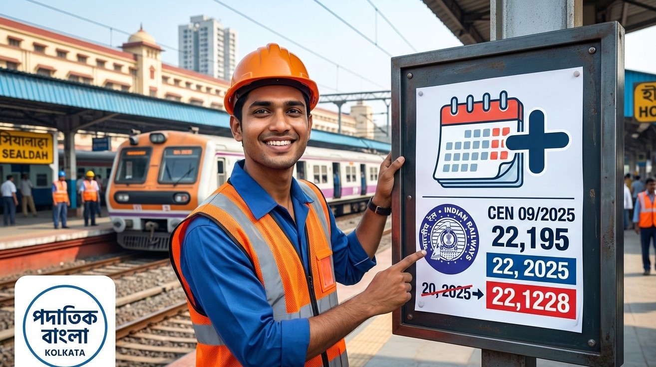 RRB Group D Recruitment 2026: শেষ মুহূর্তে আবেদনের সময়সীমা বাড়াল রেলওয়ে (RRB)! কলকাতা জোনের জন্য নতুন ডেট ও সংশোধনী নিয়ম দেখে নিন: