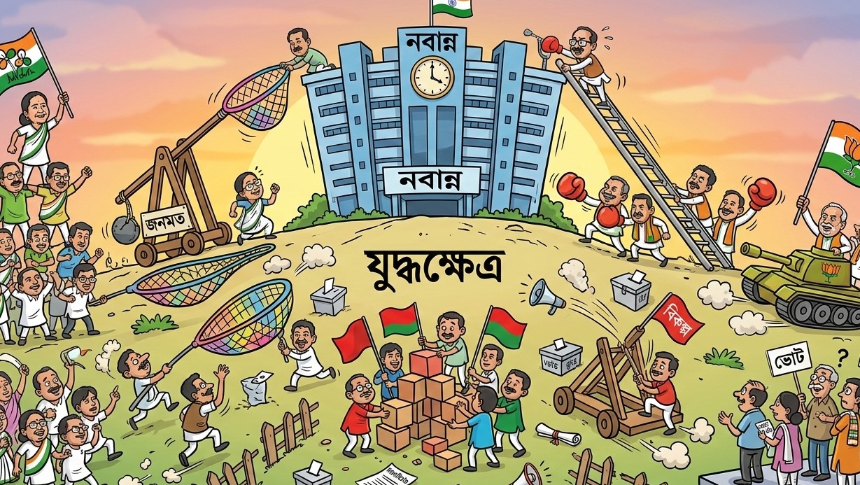 West Bengal Election 2026 Opinion Poll: নবান্নে কারা? প্রথম দফার সমীক্ষায় তৃণমূল ও বিজেপির হাড্ডাহাড্ডি লড়াই
