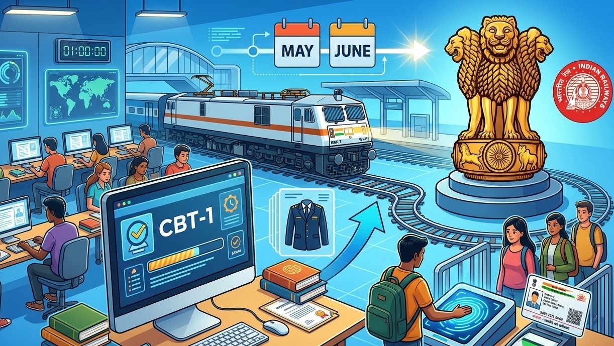 RRB NTPC CBT 1 Exam Date 2026 Update: আন্ডার গ্রাজুয়েট পরীক্ষার সময়সূচী ঘোষণা ও অ্যাডমিট কার্ড ডাউনলোডের গাইডলাইন