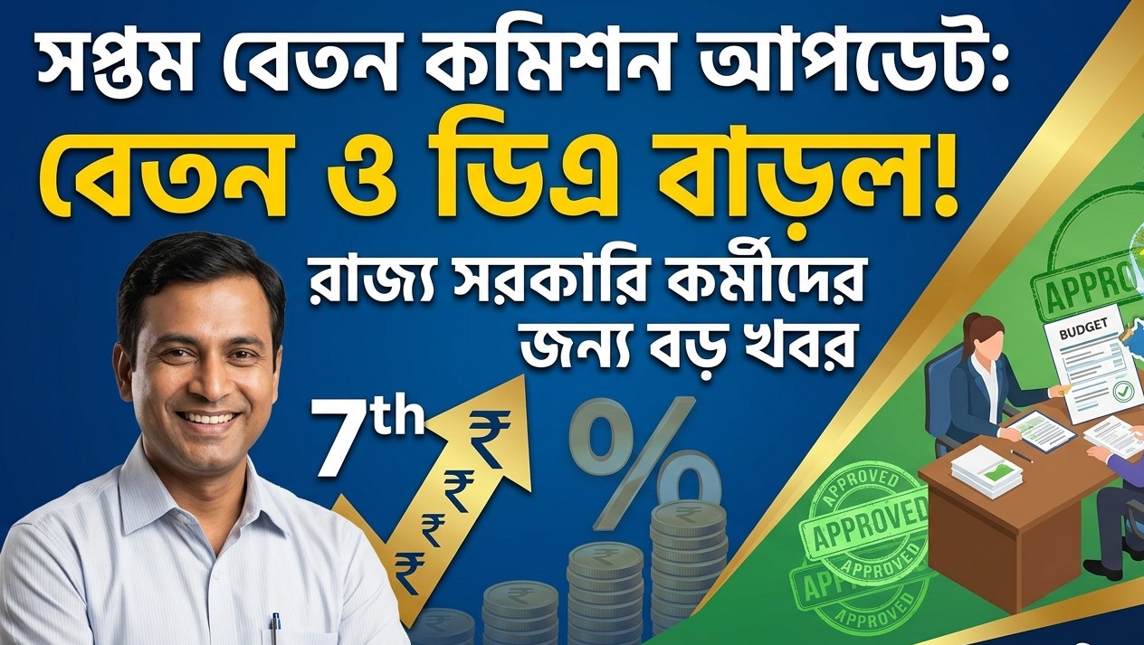 7th Pay Commission West Bengal 2026 Update : রাজ্য সরকারি কর্মীদের নতুন বেতন কাঠামো ও ডিএ বৃদ্ধির সম্পূর্ণ গাইডলাইন দেখুন
