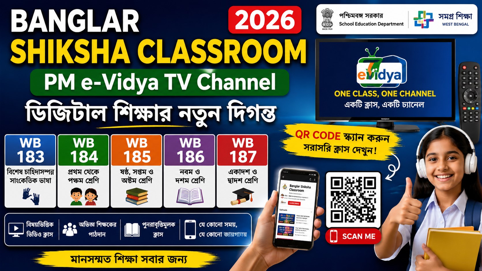 Banglar Shiksha Classroom 2026 Update: PM e-Vidya TV Channel, QR Code ও ডিজিটাল শিক্ষার সম্পূর্ণ গাইড