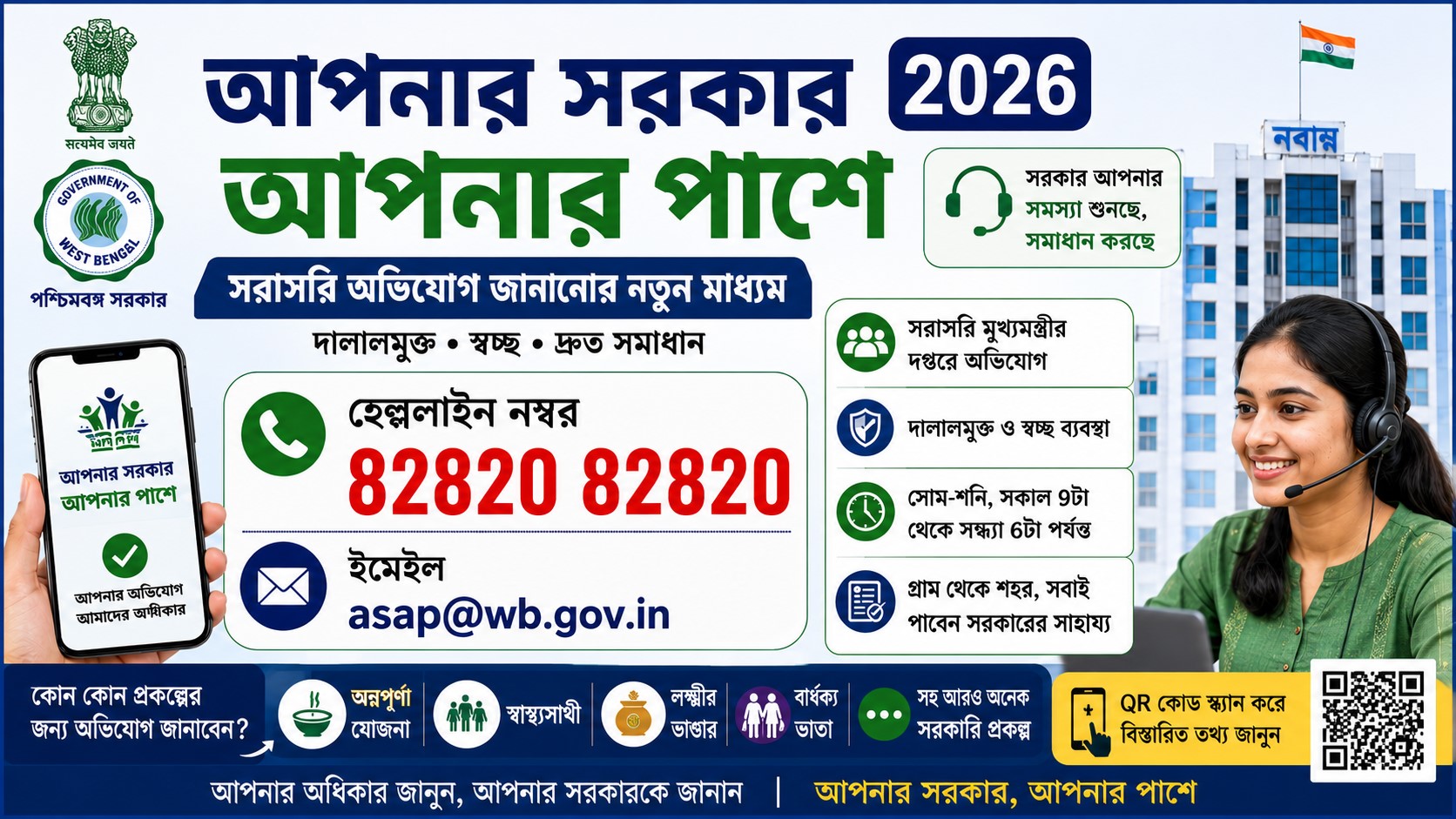 Apnar Sarkar Apnar Pashe Scheme 2026: সরাসরি অভিযোগ জানানোর নতুন সরকারি হেল্পলাইন, নম্বর ও সম্পূর্ণ গাইড