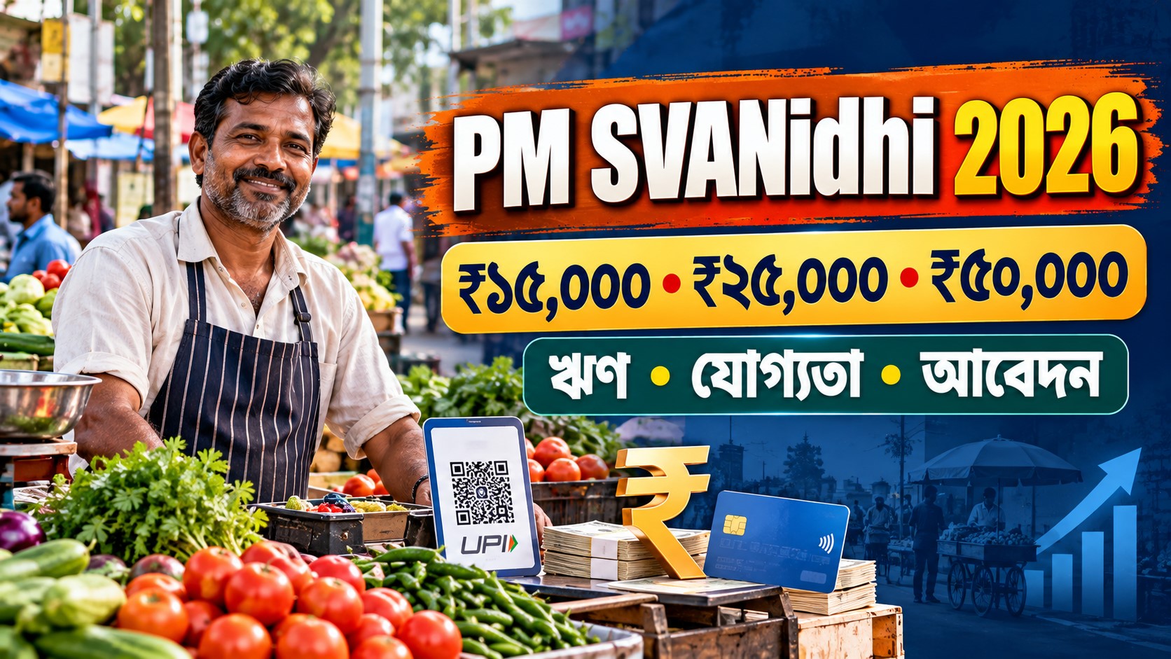 PM SVANidhi 2026: ₹১৫,০০০–₹৫০,০০০ ঋণ, যোগ্যতা ও আবেদন